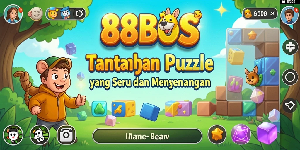Tampilan gameplay seru dalam 88BOS dengan berbagai teka-teki.