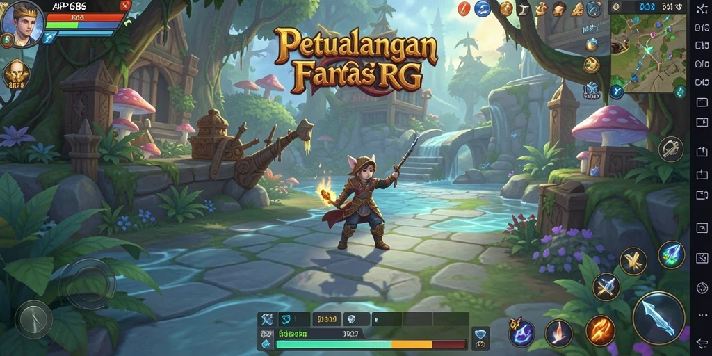 Tampilan grafis dan aksi seru dalam dunia RPG AP686.