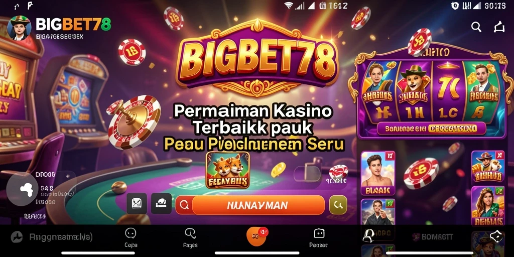 Tampilan mendebarkan dari gameplay Kasino BIGBET78 yang menarik dan mengasyikkan.