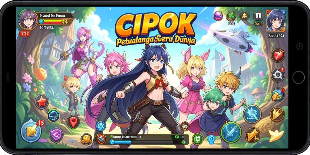 Gameplay seru CIPOK dengan grafik anime yang menawan.