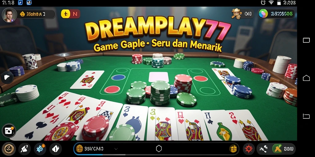 Tampilan gameplay Gaple yang seru dan menarik di DREAMPLAY77.