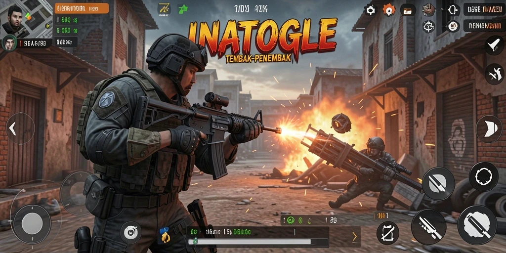 Tampilan gameplay seru di dalam game TPS INATOGEL.
