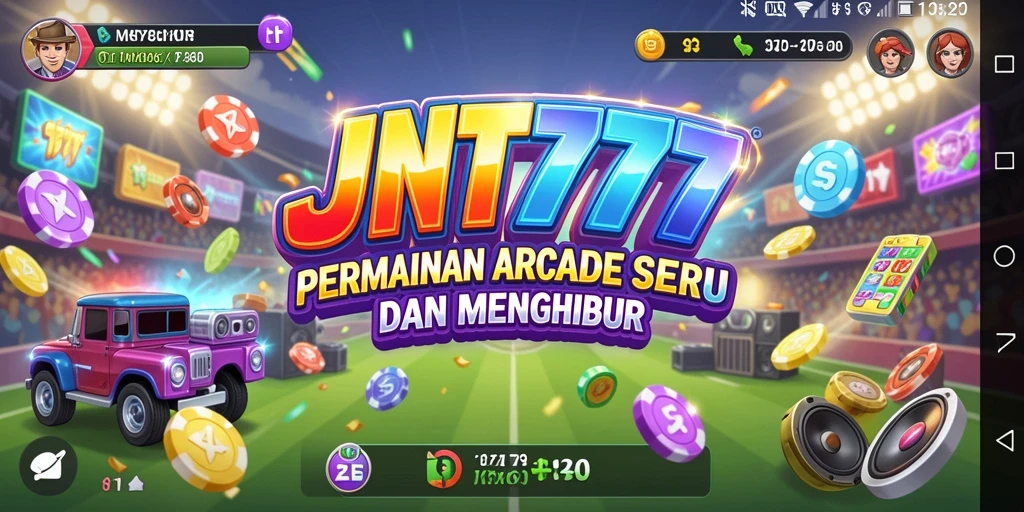 Tangkapan layar utama JNT777 menampilkan aksi gameplay arcade yang menarik.