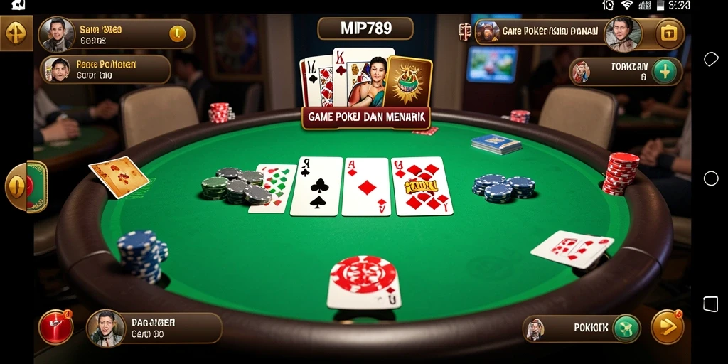 Screenshot utama MVP789 yang menampilkan gameplay Poker yang seru dan kompetitif.