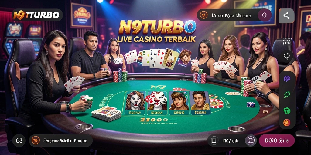 Gameplay seru N9TURBO yang menghadirkan dealer langsung.
