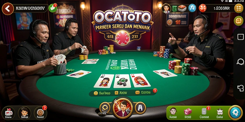 Screenshot gameplay OCATOTO yang menunjukkan saat seru bermain Poker.