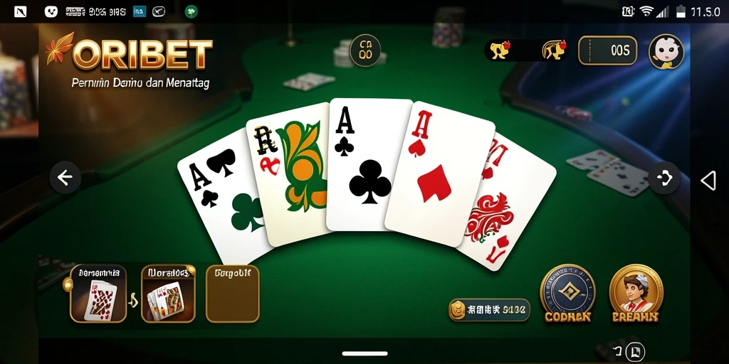 Gambaran gameplay seru dalam permainan Domino ORIBET.