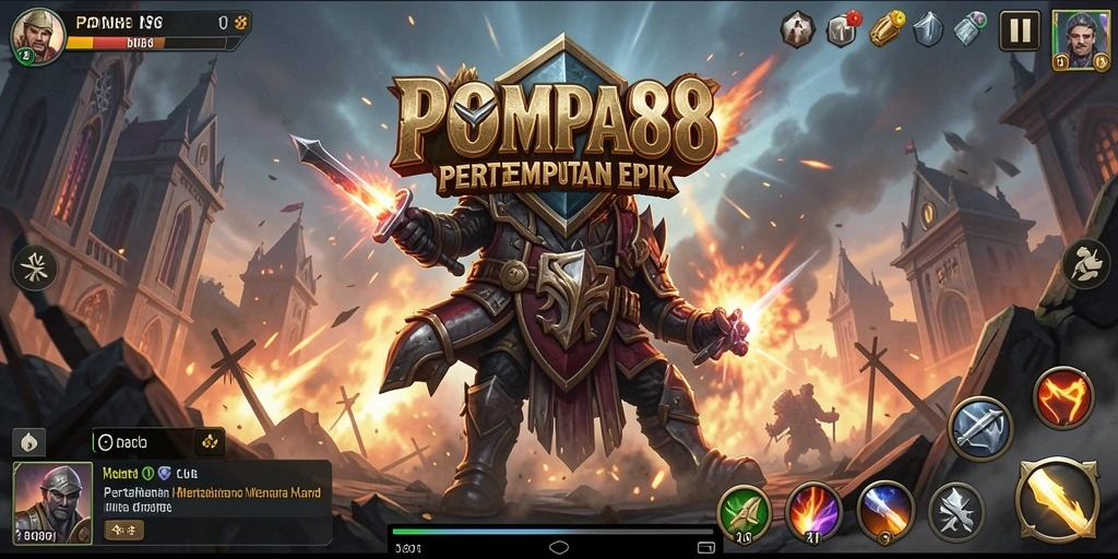 Tangkapan layar POMPA88 menampilkan aksi seru dalam permainan Tower Defense.