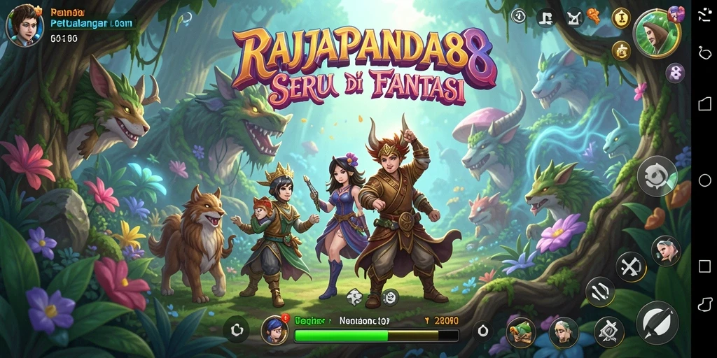 Tampilan gameplay menakjubkan dari RAJAPANDA88 yang menggambarkan petualangan seru.