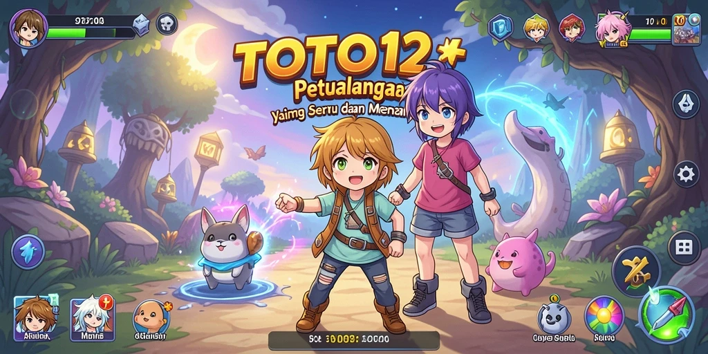 Screenshot TOTO12 menunjukkan karakter Anime dalam aksi petualangan seru.