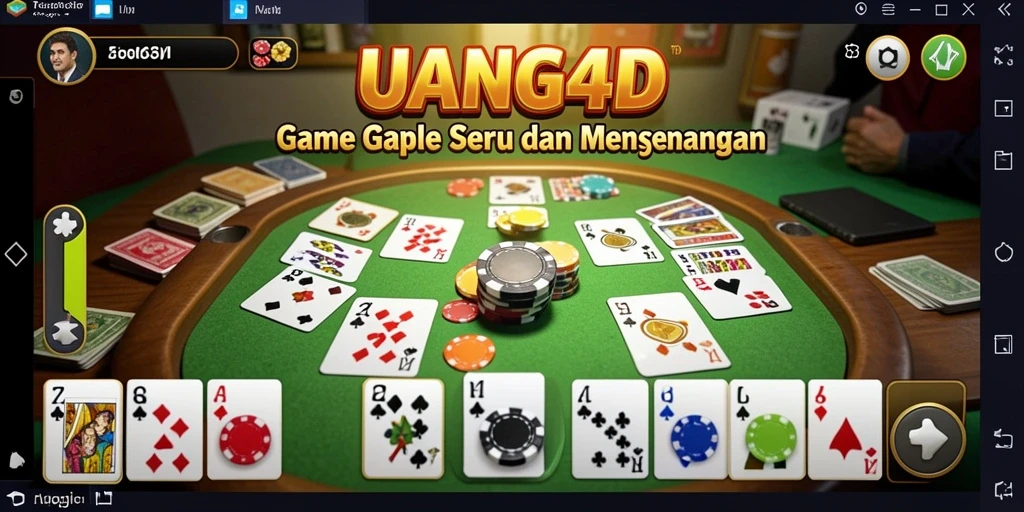 Tampilan menarik gameplay Gaple di UANG4D.