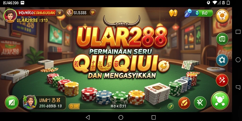 Screenshot gameplay ULAR288 menampilkan aksi seru permainan QiuQiu.