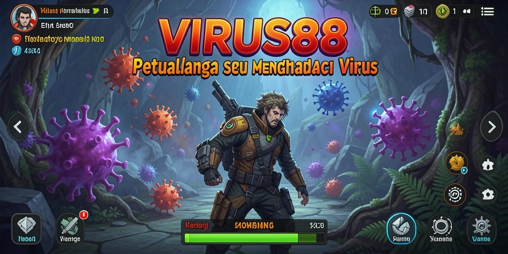 Tampilan gameplay MENEGANGKAN dalam VIRUS88 yang penuh tantangan.